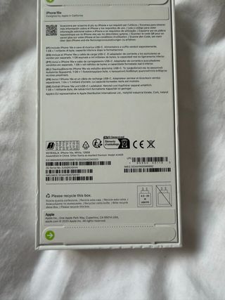 iPhone 16e 128GB Blanco Precintado