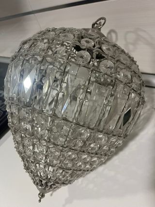 Lámpara de techo cristal y metal