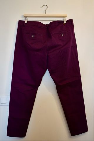 Pantalón chino hombre granate