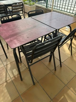 Sillas apilables metálicas para terraza