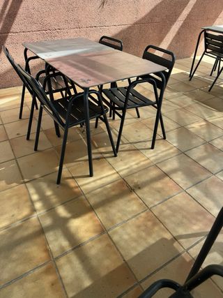 Sillas apilables metálicas para terraza