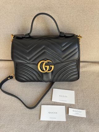 Bolso Gucci Marmont Negro Dorado