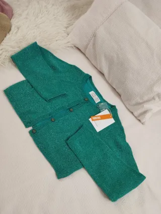 Rebeca niña verde brillo talla 7/8 KIDS nueva