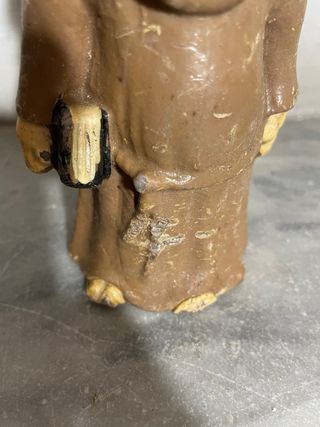 Candela vintage maiale candela vestito da frate