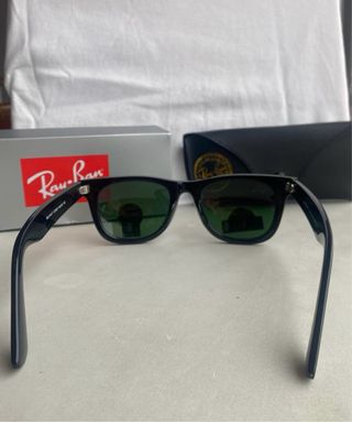 Gafas de Sol Ray-Ban Wayfarer Negras/Cristal verde