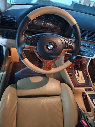 Volante Sport BMW E46 Cuero beige y Madera