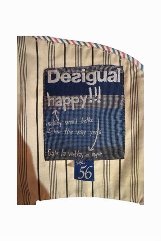 Abrigo Desigual Talla 56 Negro/Gris