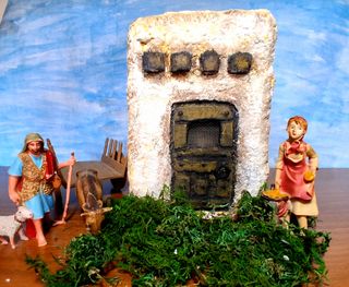 Casita Hebrea para pesebre Belén misterio  Navidad