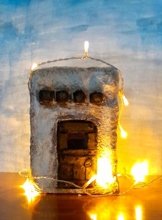 Casita Hebrea para pesebre Belén misterio  Navidad