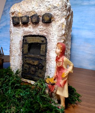 Casita Hebrea para pesebre Belén misterio  Navidad