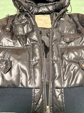 Chaqueta de plumas negra Talla 38