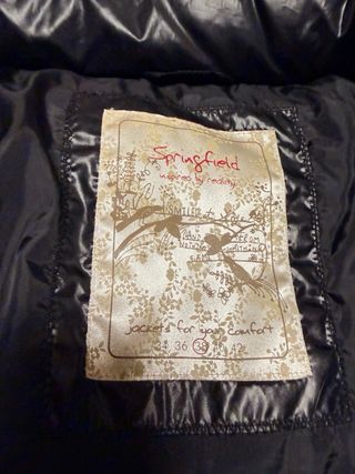 Chaqueta de plumas negra Talla 38