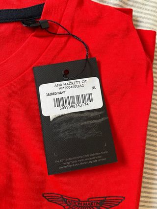 Camiseta Hackett AMR Roja Talla XL