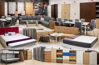 Sofá modular negro piel