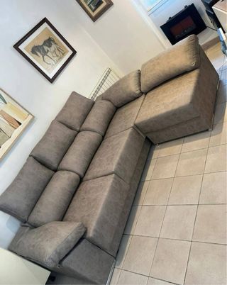 Sofá modular negro piel