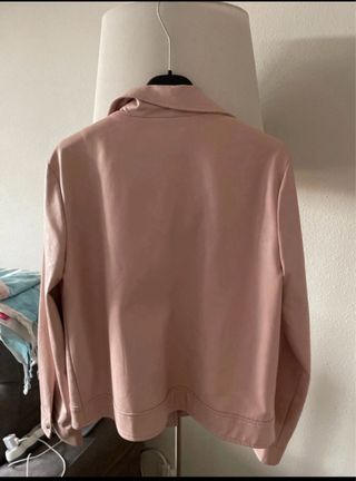 Cazadora polipiel rosa mujer Talla M