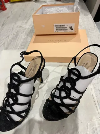 Sandalias fiesta Pacomena negras talla 38