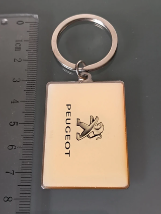 Porta-chaves Peugeot – Design Retangular Minimalis
