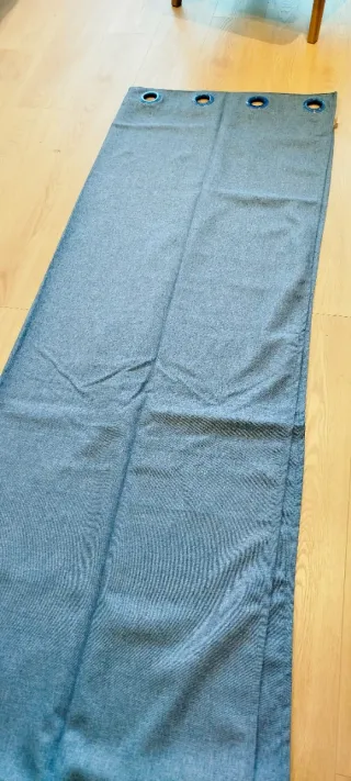 2 Cortinas Azules Semi-Opacas