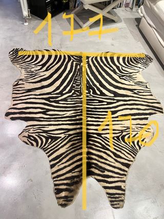 Alfombra Zara Home Piel Vaca Cebra