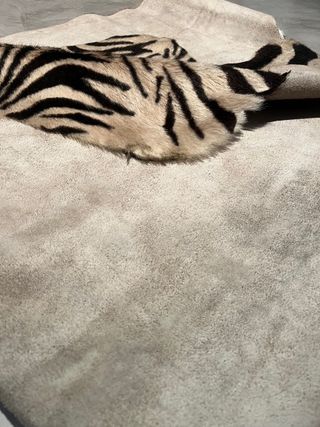 Alfombra Zara Home Piel Vaca Cebra