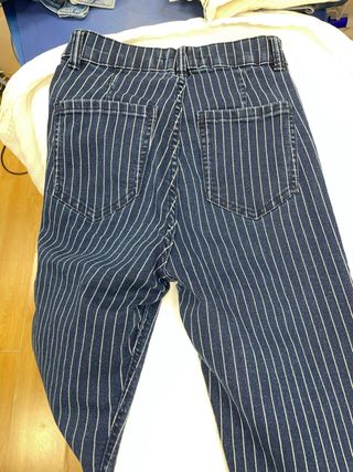 Pantalones Bershka rayas azules talla XS