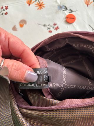 Borsa tracolla Mandarina Duck grigia cangiante