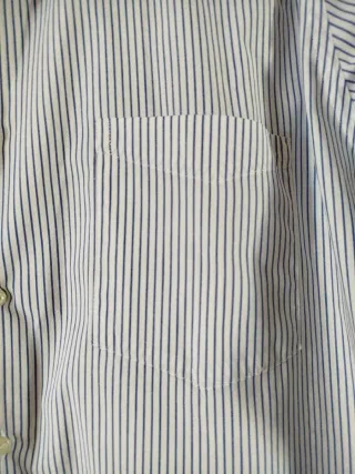 Camicia uomo bianca a righine blu