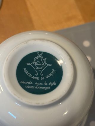 Zuccheriera Limoges in porcellana con decori