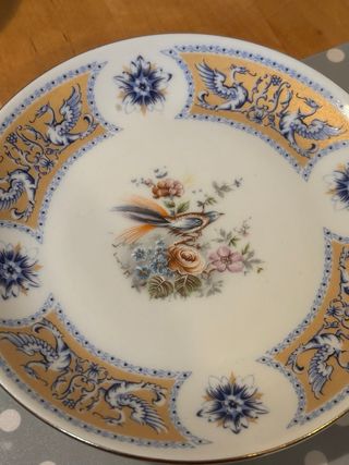 Zuccheriera Limoges in porcellana con decori