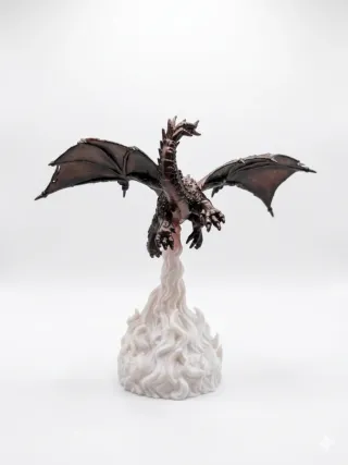 Lámpara LED Dragón 3D Rojo y Rosa
