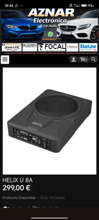 Subwoofer Helix U 8A