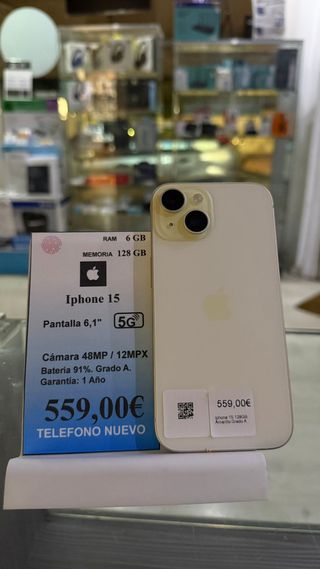 iPhone 15 128GB 6GB RAM Grado A