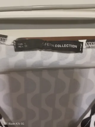 Vestido midi estampado manga larga