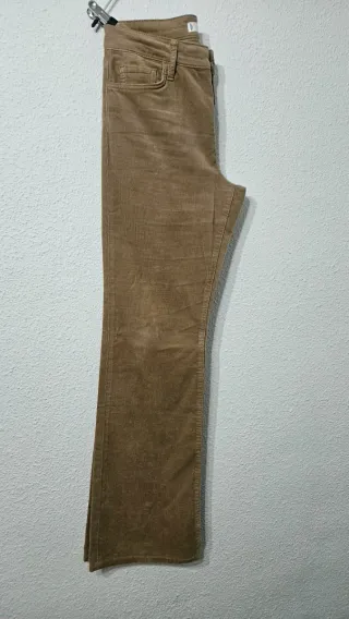 Pantalón pana Mango Talla S , strech