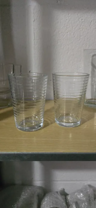 Lote de 7 vasos de cristal variados
