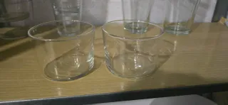 Lote de 7 vasos de cristal variados