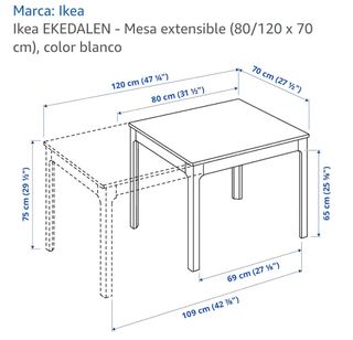Mesa de comedor de madera blanca