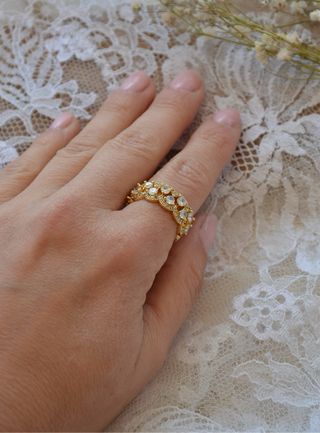Anello donna oro con zirconi