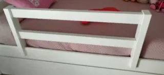 Barrera Cama Madera Blanca