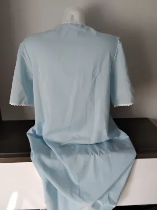 Camisón Tokonoma Escote V Encaje Azul