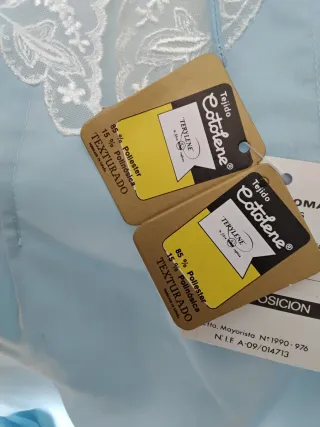 Camisón Tokonoma Escote V Encaje Azul