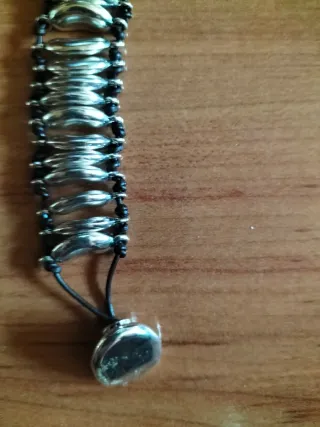 Pulsera de cuero y nudos plata