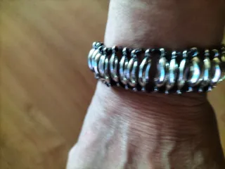 Pulsera de cuero y nudos plata