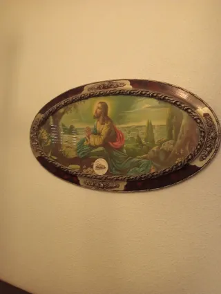 Cuadro Antiguo Sagrado Corazón de Jesús