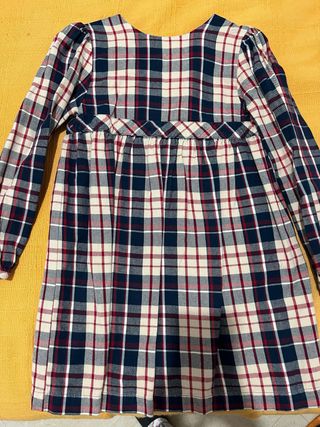 Vestido Zippy menina xadrez manga comprida