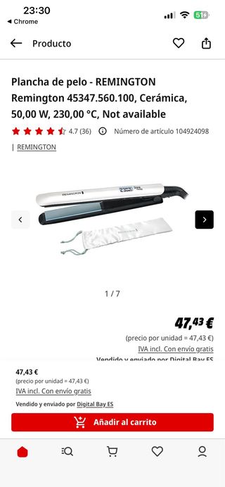 Plancha de Remington Shine Therapy