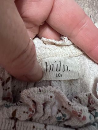 Camisa niña floral beige y rosa