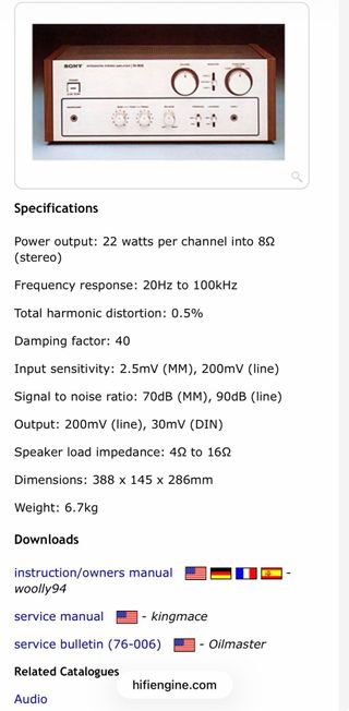 Amplificador Sony TA-1630
