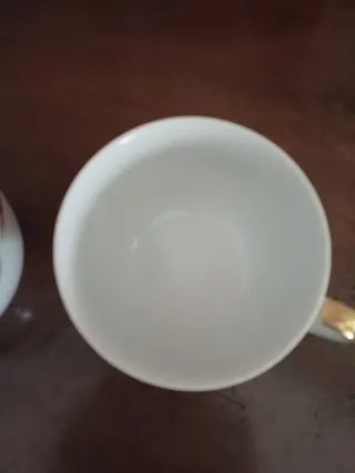 Coppia Tazze Limoges Vizavi Floreale